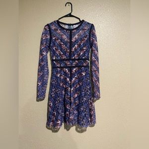 Long sleeved purple dress